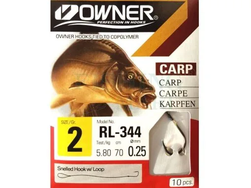 Owner Gotowe Przypony RL HO-50344 Chinu Czarny -Wędki spinningowe sklep haczyki z przyponami zestaw rl ho 50344 chinu czarny uw