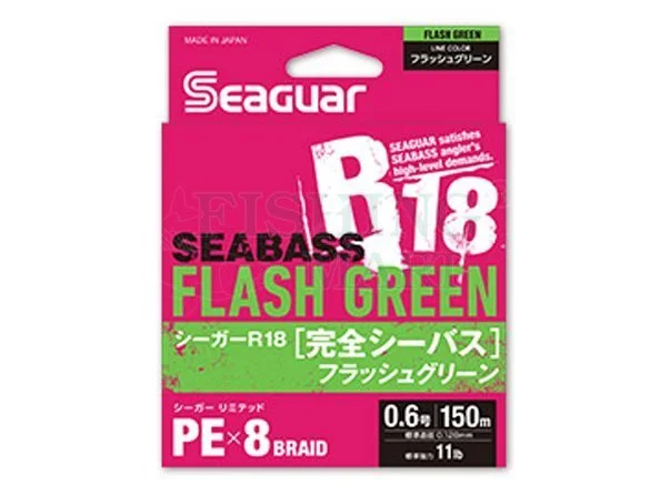 Seaguar Plecionki R18 Complete Seabass Flash Green 1 Seaguar Plecionki R18 Complete Seabass Flash Green